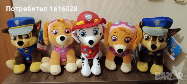Плюшени играчки на Пес Патрул. Чейс,Маршал и Скай., снимка 15 - Плюшени играчки - 36680516