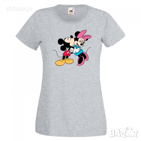 Дамска тениска Mickey & Minnie ,Мини Маус,Микки Маус.Подарък,Изненада,, снимка 3 - Тениски - 36526185