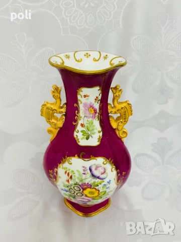 антикварна порцеланова ваза , снимка 3 - Вази - 48716974