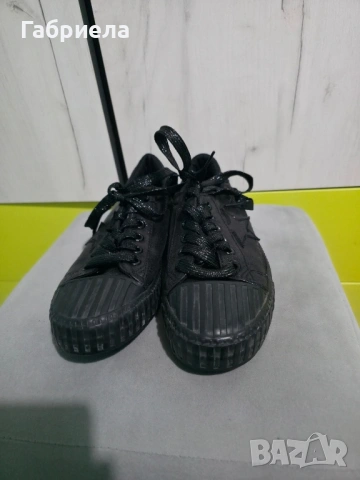 Дамски черни лъскави кецове номер 38, снимка 3 - Кецове - 53528972