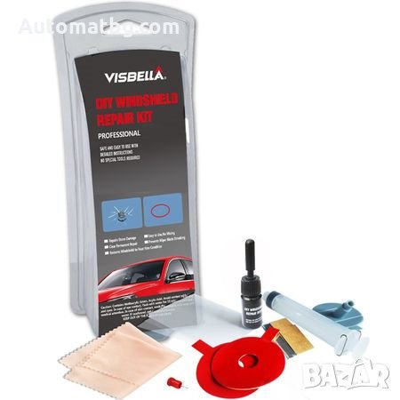 Комплект Automat, за ремонт на спукани автомбилни стъкла Visbella, снимка 1