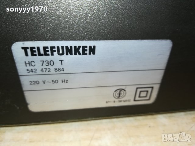 TELEFUNKEN HC 730T DECK-ВНОС SWISS 1912211829, снимка 10 - Декове - 35190241