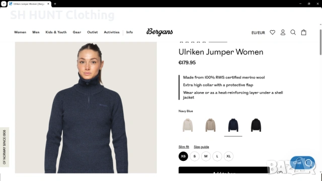 Bergans of NORWAY Ulriken Lady Jumper 100% Merino Wool размер L дамски пуловер - 2079, снимка 2 - Блузи с дълъг ръкав и пуловери - 53420978