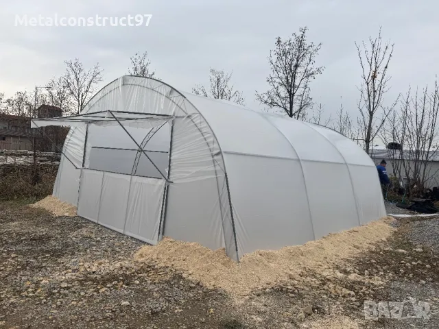 Производство и монтаж на Тунелни оранжерии 6м ширина, снимка 9 - Оранжерии - 49639528