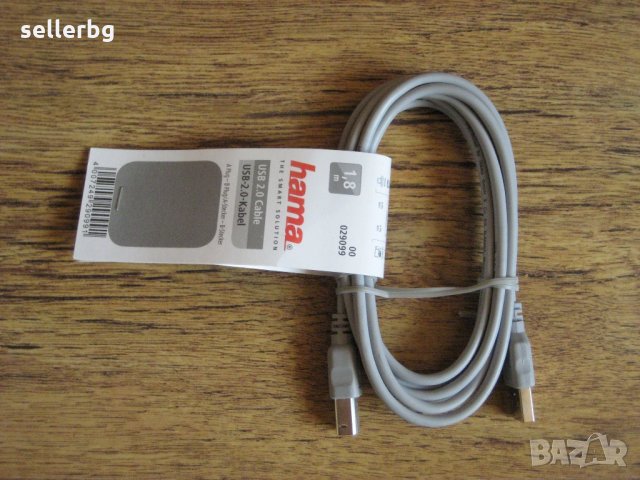 Кабел за принтер USB / USB-B - дължина 2 метра, нов, снимка 1 - Кабели и адаптери - 27969215