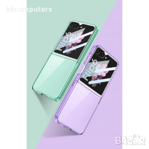 Samsung Galaxy Z Flip7 FE 5G / Z Flip6 5G PC Калъф с протектор от закалено стъкло , снимка 4 - Калъфи, кейсове - 51415533