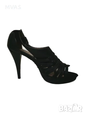 Нови черни сандали на висок ток 39 40 размер, снимка 3 - Сандали - 50377816
