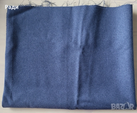 Плат за сако панталон пола лукс син габардин плътен, снимка 3 - Платове и дамаски - 36765828