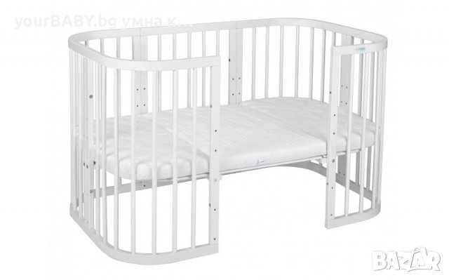 Кошара за Бебе Смарт 7в1 с Матрак - Цвят Бяла, снимка 5 - Кошарки - 36422664
