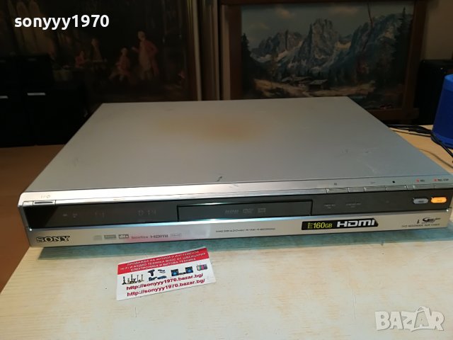 SONY RDR-HX825 HDMI HDD/DVD RECORDER-160GB 2705221900, снимка 3 - Плейъри, домашно кино, прожектори - 36895773