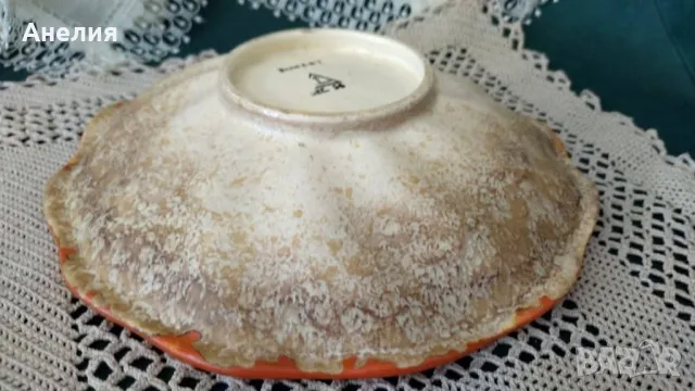 Керамична ръчно изрисувана купа, снимка 3 - Чинии - 49765804