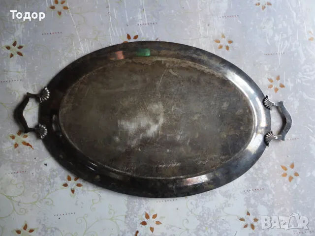 Невероятен посребрен поднос , снимка 5 - Аксесоари за кухня - 48417828