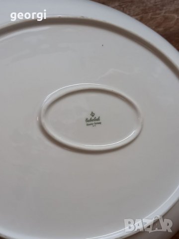 Немско порцеланово плато с рози и златен кант, снимка 7 - Прибори за хранене, готвене и сервиране - 35559860