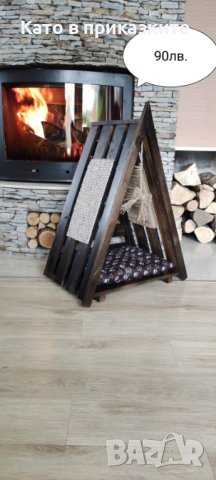 Дървено легло за куче и коте Иглу за котка Диван за кучета и котета, снимка 9 - Други стоки за животни - 39525127