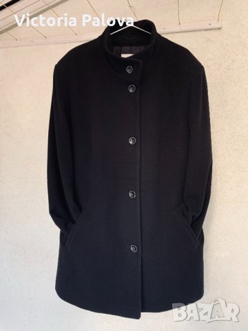 Красиво черно палто GELCO,гладка вълна,кашмир, снимка 4 - Палта, манта - 34990924
