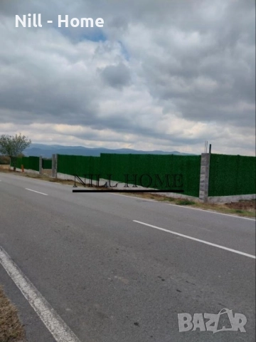 Поцинкована мрежа с декорация ( Изкуствена трева ) 4 мм. Тел / 40 мм. Око, снимка 4 - Огради и мрежи - 52302895