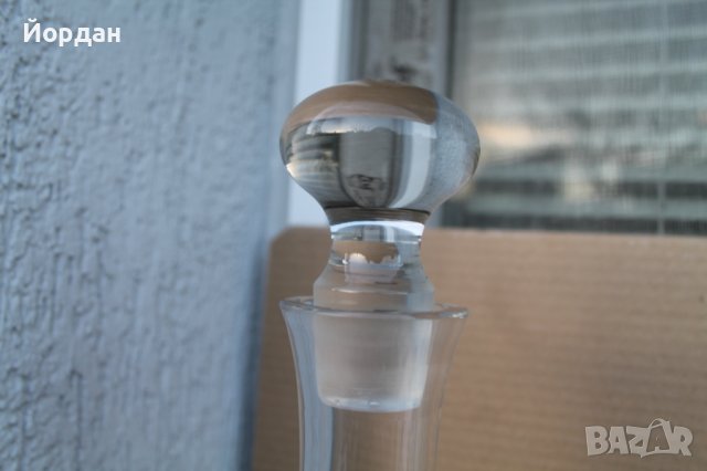 Немско кристално шише за алкохол, снимка 2 - Антикварни и старинни предмети - 43573459