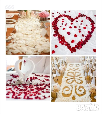 Комплект от 100 изкуствени листенца от нетъкан текстил за парти декорация, снимка 3 - Други - 52697580