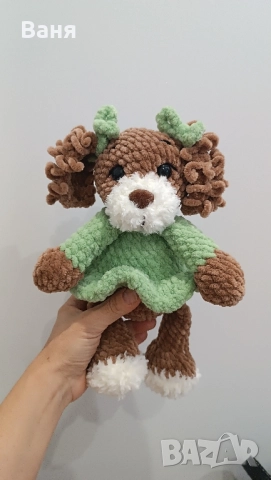 Ръчно плетено кученце, снимка 4 - Плюшени играчки - 52260220