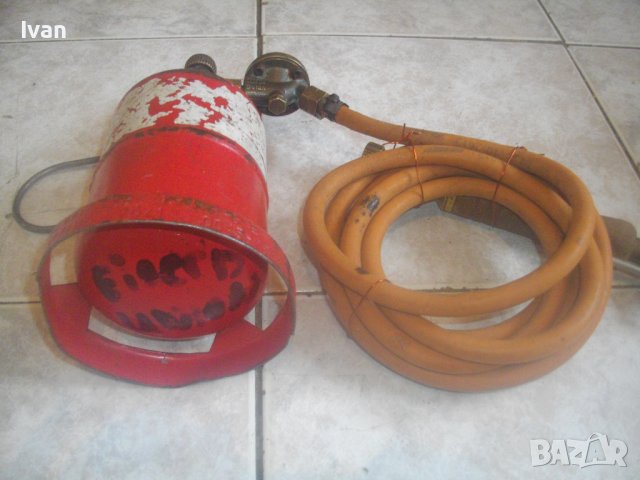 Немска Газова Горелка С Поялник-С Бутилка/Маркуч/Вентил Клапан/-Старо Качество-Отлична-Масивна, снимка 7 - Поялници и запояване - 44081627