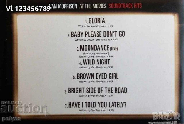 СД -Van Morrison AT THE MOOVIES -Soundtrack hits, снимка 2 - CD дискове - 27707437