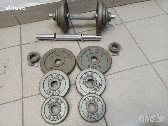 Дъмбели ALEX 2x11кг, снимка 4 - Фитнес уреди - 32528721