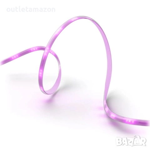 LED лента RGBWW Philips Hue Solo, Bluetooth, zigbee, 20W, 1700 лумена, Цветна светлина, IP20, 5 м, снимка 8 - Лед осветление - 52455251