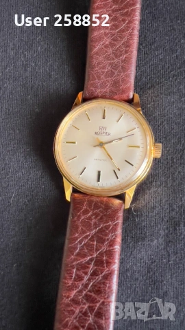 ROAMER - ANTICHOC механичен позлатен часовник – нов със оригинална кутия, снимка 7 - Мъжки - 53101142