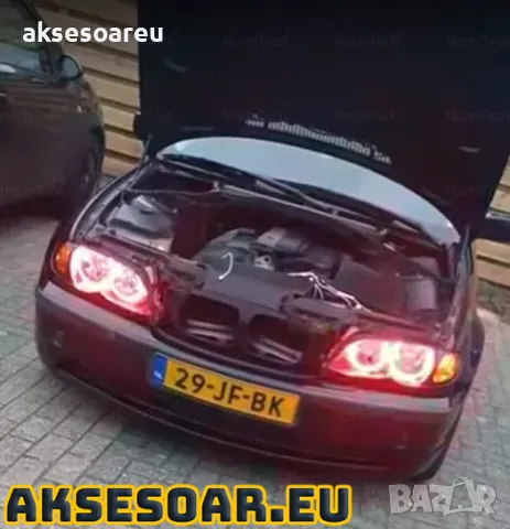 Ангелски очи многоцветни RGB LED Фарове Angel Eyes DRL за кола пръстени 2x131 и 2x146 mm рингове , снимка 16 - Аксесоари и консумативи - 48038627