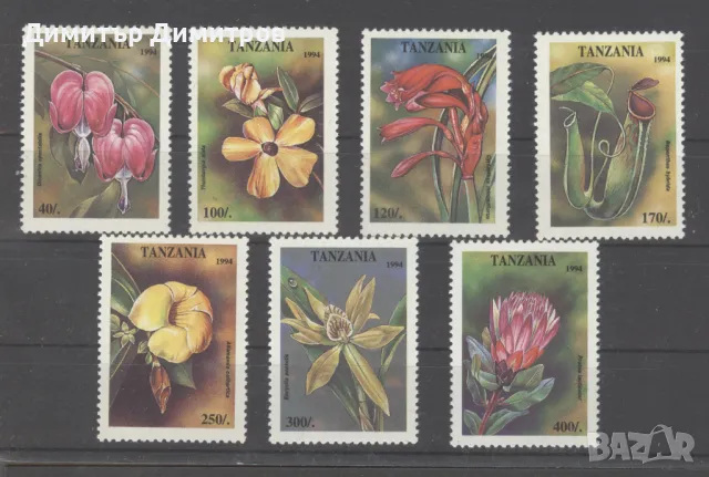 Танзания - Флора /цветя/ комплектна серия чиста