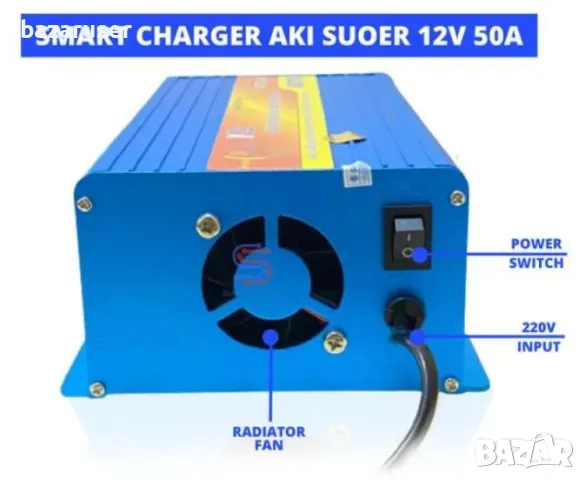 Ново Зарядно за Акумулатор SUOER 12V-50Amp -814605, снимка 3 - Аксесоари и консумативи - 47747837