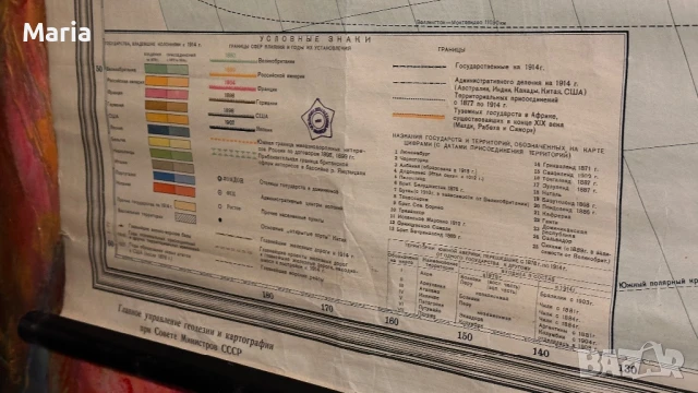 Старинна Териториално политическа карта на света от 1876 до 1914г, снимка 5 - Колекции - 50847094