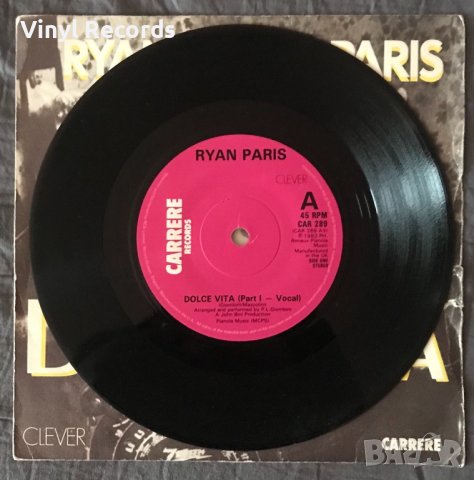 Ryan Paris – Dolce Vita,Vinyl, 7" 45 RPM, Single, Stereo, Solid Centre, снимка 2 - Грамофонни плочи - 43391396