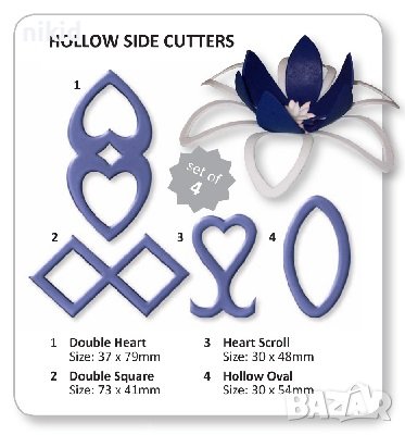 сет лотус лотос пластмасови форми части за направа на цвете за торта фондан, снимка 3 - Форми - 37577010