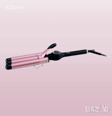 Маша за коса ретро Voltz, 60W, Турмалинов кристал покритие, 200°C , Черен, снимка 2 - Маши за коса - 52593750