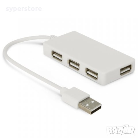 USB Хъб USB2.0 Разклонител Digital One SP00164 - 4 изхода бял