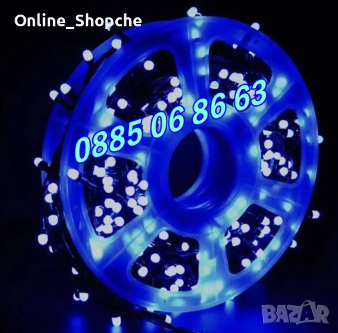 Коледни лампички 20 метра на макара, бяла светлина, водоустойчиви, снимка 5 - Декорация за дома - 52428494