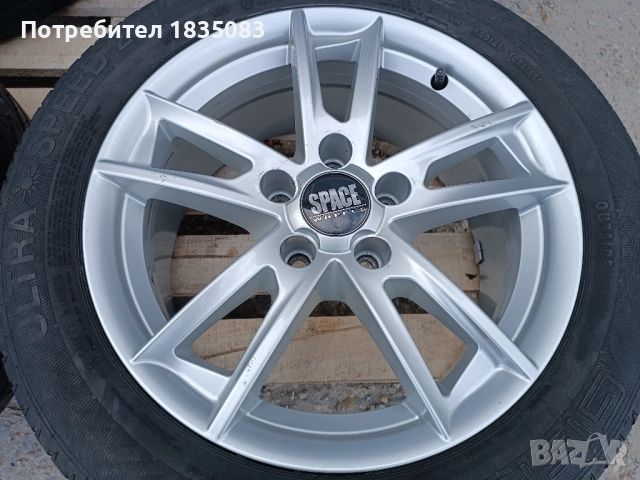 Лети джанти 16ки 5х112 Space Wheels + летни гуми 205/55/16, снимка 6 - Гуми и джанти - 52109734