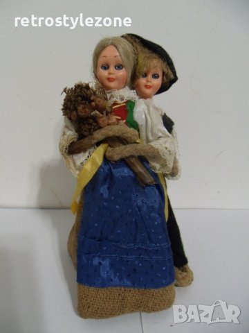 № 6833 стара кукла   - височина 19 см   - синтетика , текстил , снимка 6 - Други ценни предмети - 39759446