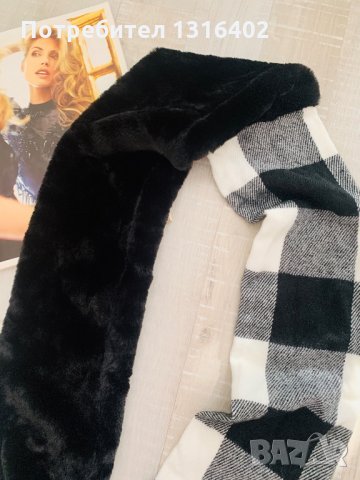 Мек шал в черно и бяло “Primark”, снимка 6 - Шалове - 27303602