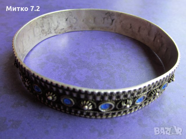 дамска сребърна гривна - 4, снимка 3 - Гривни - 28499365