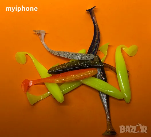 QXO 10 бр./Партида Меки примамки Силиконова стръв 7 см 2 г  за риболов , снимка 7 - Стръв и захранки - 48495701