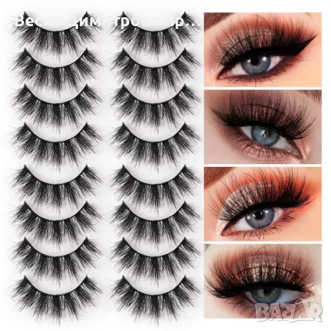 Плътни изкуствени мигли 8 чифта HZS463