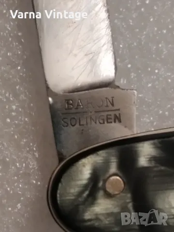 Стар сгъваем нож BARON  SOLINGEN Германия. марк., снимка 8 - Колекции - 48540121