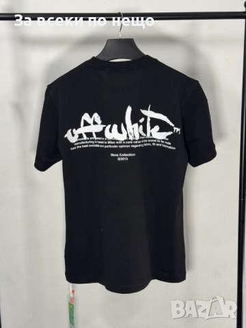 Off-White Мъжка Черна Тениска👕Мъжка Блуза С Къс Ръкав В Черен Цвят Код V.B.21