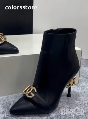 Черни боти на ток Dolce&Gabbana-VL81D, снимка 2 - Дамски боти - 47466565
