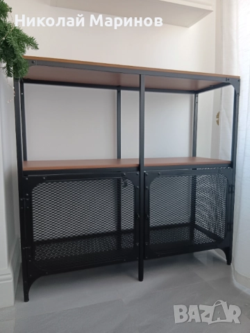 Етажерка в индустриален стил, снимка 3 - Етажерки - 52502307