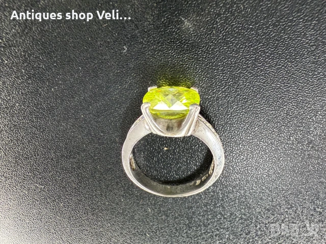 Сребърен пръстен с циркони №7351 