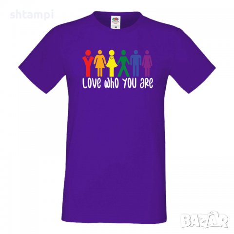 Мъжка тениска Love Who You Are Прайд,Празник.Повод,Изненада, снимка 13 - Тениски - 37103290