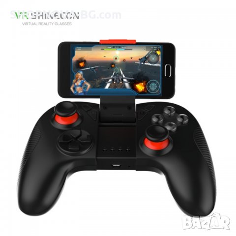 Безжичен Bluetooth геймпад Shinecon SC-B04 за смартфони, таблети, компютър, телевизор, тв бокс, Blue, снимка 8 - Други игри и конзоли - 28102145